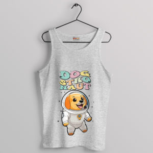 NASA Astronaut Pug Puppies Face Sport Grey Tank Top