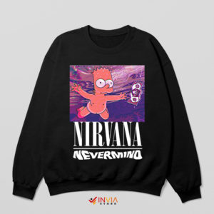 Nevermind Album Cover Baby Bart Black Sweatshirt