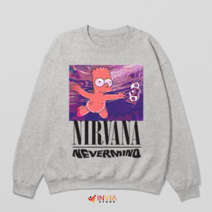 Nevermind Album Cover Baby Bart Sport Grey Sweatshirt