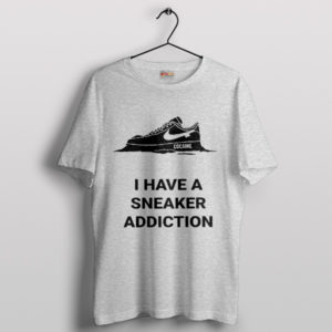 New Nike Sneakers Meme Cocaine Addiction Sport Grey T-Shirt