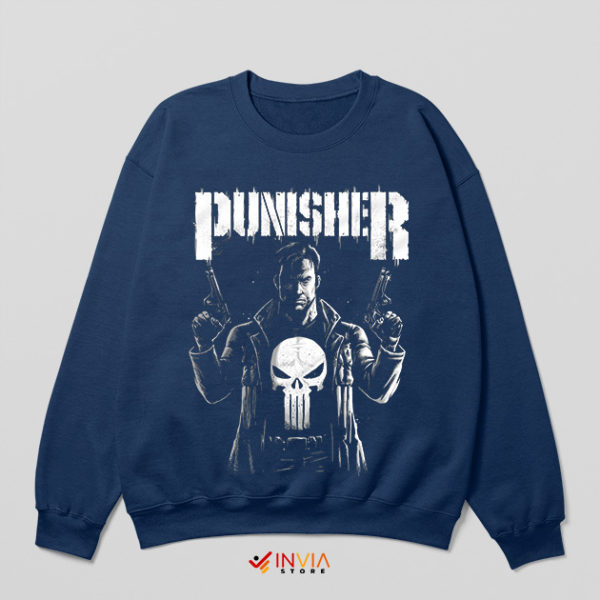New Punisher Marvel Comics Universe Navy Sweatshirt