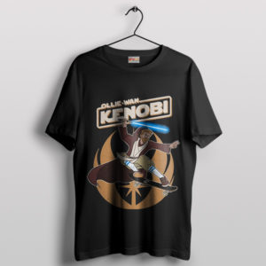 Obi Wan Kenobi Lightsaber Skateboard Black T-Shirt