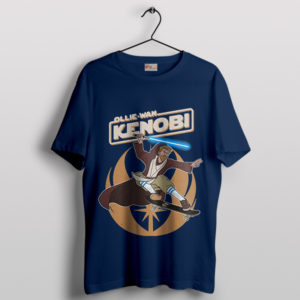 Obi Wan Kenobi Lightsaber Skateboard Navy T-Shirt