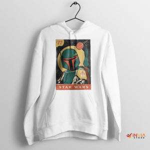 Old Book Boba Fett Armor 1977 White Hoodie