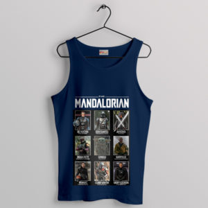 Origin of Mandalorian 3 Characters Navy Tank Top