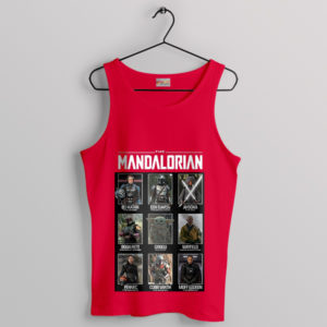 Origin of Mandalorian 3 Characters Red Tank Top