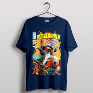 Peacemaker Comics Vintage Graphic Art Navy T-Shirt