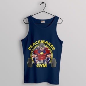 Peacemaker DC Chest and Tricep Workout Navy Tank Top