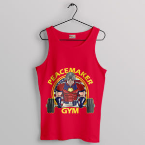 Peacemaker DC Chest and Tricep Workout Red Tank Top