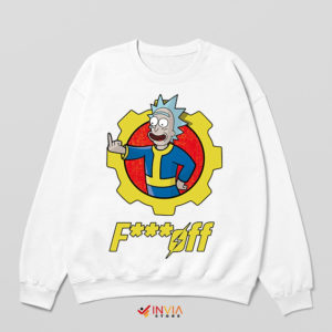 Pickle Rick Sanchez Fallout Game White Sweatshirt