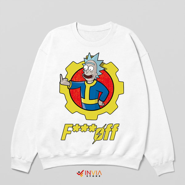 Pickle Rick Sanchez Fallout Game White Sweatshirt