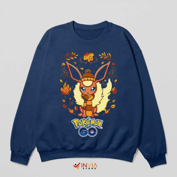 Pokemon Flareon Holiday Gifts Navy Sweatshirt