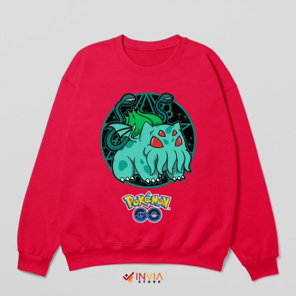 Pokémon Go Bulbasaur Cthulhu Red Sweatshirt