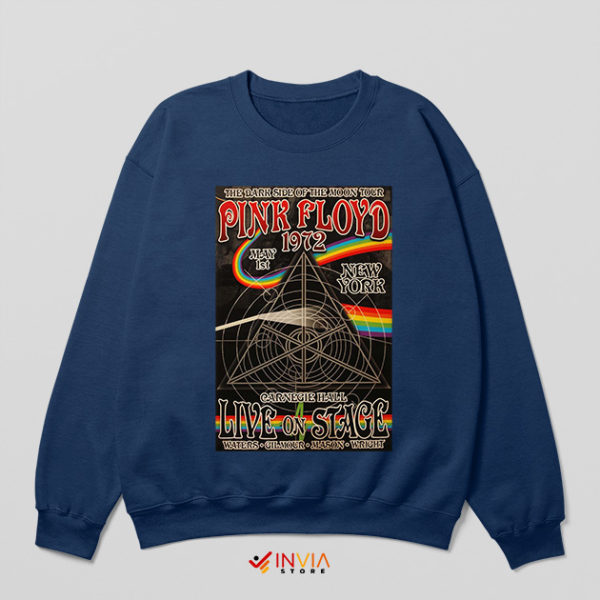 Poster Art Dark Side of the Moon Tour 1972 Navy Sweatshirt