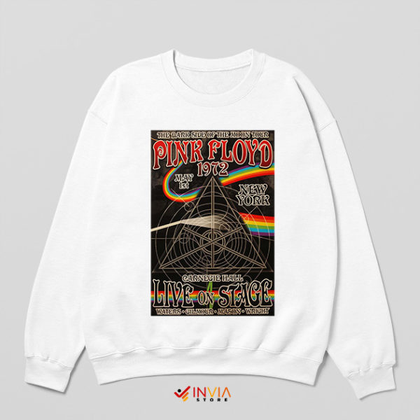 Poster Art Dark Side of the Moon Tour 1972 White Sweatshirt