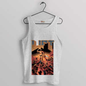 Poster Art Doom Games Arnold Gym Sport Grey Tank Top