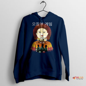 Poster Art Squid Game Korean Girl Navy Hoodie