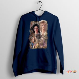 Poster Labyrinth Movie Art David Bowie Navy Hoodie