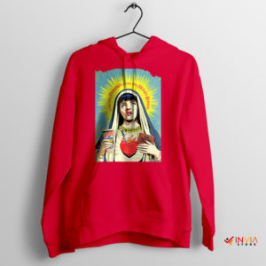 Pulp Fiction Mrs Wallace Saint Jesus Red Hoodie