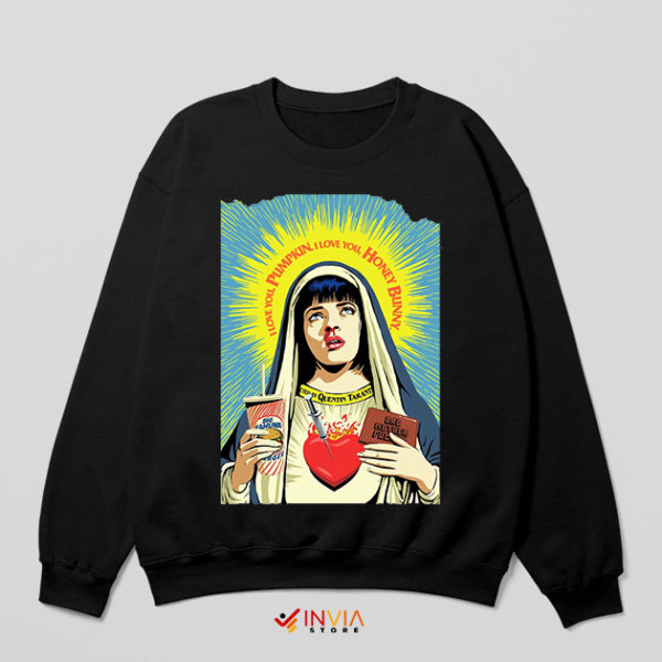 Pulp Fiction Mrs Wallace Saint Jesus Sweatshirt