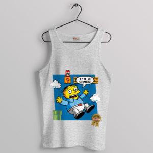 Ralph Wiggum Super Mario Bros 1985 Sport Grey Tank Top