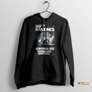Ramones Tour Flyer Hollywood Palladium Black Hoodie