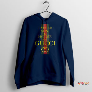 Real Story House of Gucci Quote Navy Hoodie