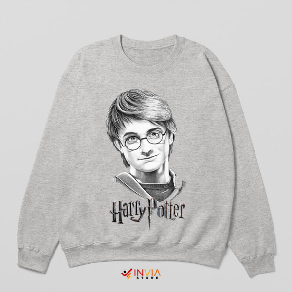 Realistic Harry Potter Drawing Sport Grey Sweatshirt