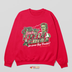 Retro Big Trouble in Little China Red Sweatshirt