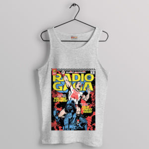 Retro Comic Art Radio Ga Ga Sport Grey Tank Top