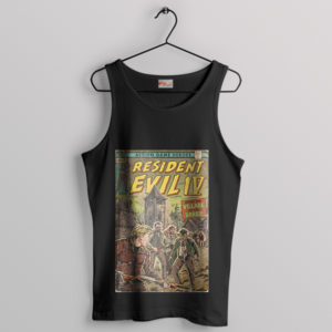 Retro Comic Resident Evil 4 Black Tank Top