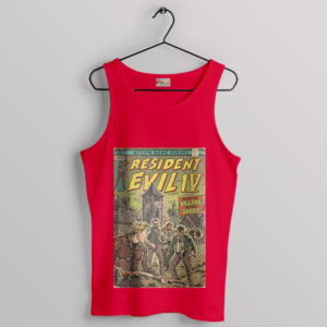 Retro Comic Resident Evil 4 Red Tank Top