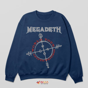 Retro Cryptic Writings Album Art Navy Sweatshirt