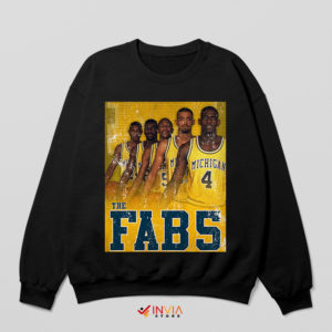 Retro Fab 5 Basketball Merch Black Sweatshirt