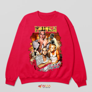 Retro Fan Art the Eminem Show Red Sweatshirt