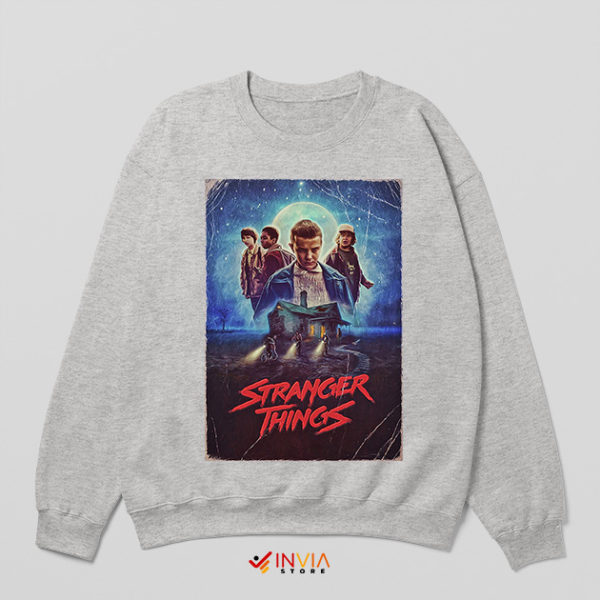 Retro Stranger Things 5 Characters Sweatshirt