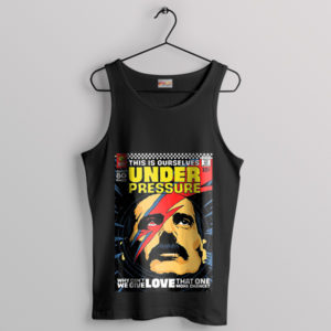 Retro Under Pressure Bowie Mercury Black Tank Top