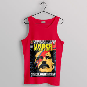 Retro Under Pressure Bowie Mercury Red Tank Top