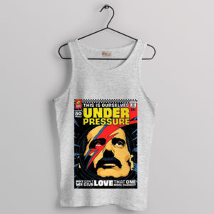 Retro Under Pressure Bowie Mercury Sport Grey Tank Top