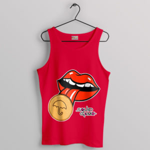 Rock Out Squid Game 2 Tongue Red Tank Top