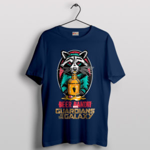 Rocket Raccoon Backstory Beer Pandit Navy T-Shirt