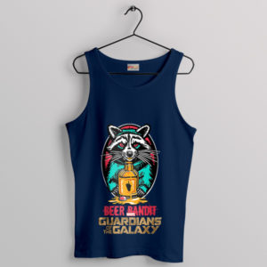 Rocket Raccoon Merch Beer Pandit Navy Tank Top