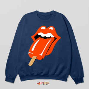 Rolling Stone Covers Lollipop Tongue Navy Sweatshirt