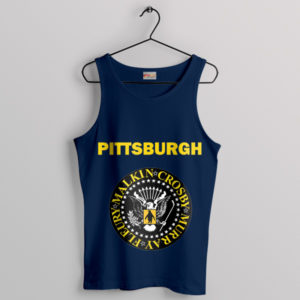 Roster Pittsburgh Penguins Ramones Logo Navy Tank Top