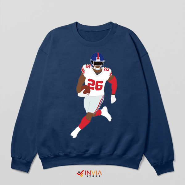 Run Saquon Barkley NY Giants Navy Sweatshirt