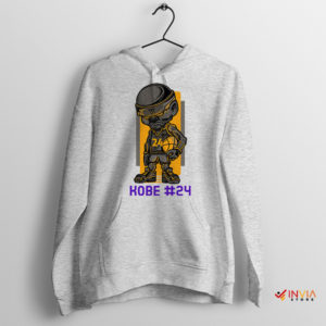 Sad Kid Kobe 8 vs Kobe 24 Cartoon Sport Grey Hoodie