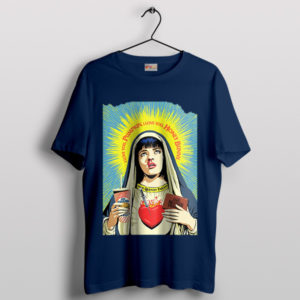 Saint Jesus Tarantino Mia Wallace Navy T-Shirt