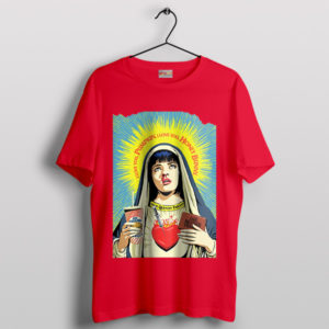 Saint Jesus Tarantino Mia Wallace Red T-Shirt