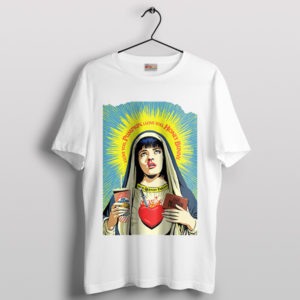 Saint Jesus Tarantino Mia Wallace White T-Shirt