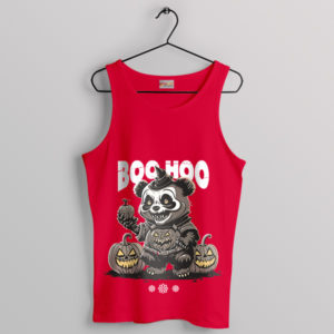 Scary Halloween Boo Panda Bear Red Tank Top